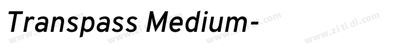 Transpass Medium字体转换